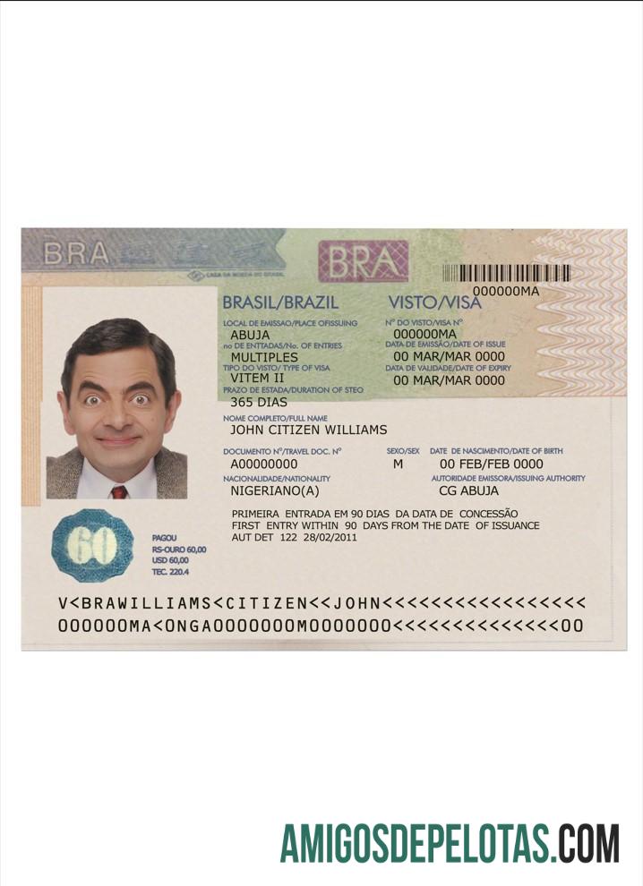 Visto Brasil amostra